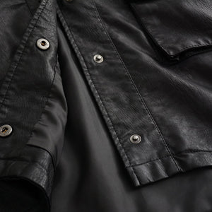 Relaxed Faux Leather Jacket
