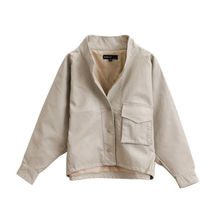 Relaxed Faux Leather Jacket